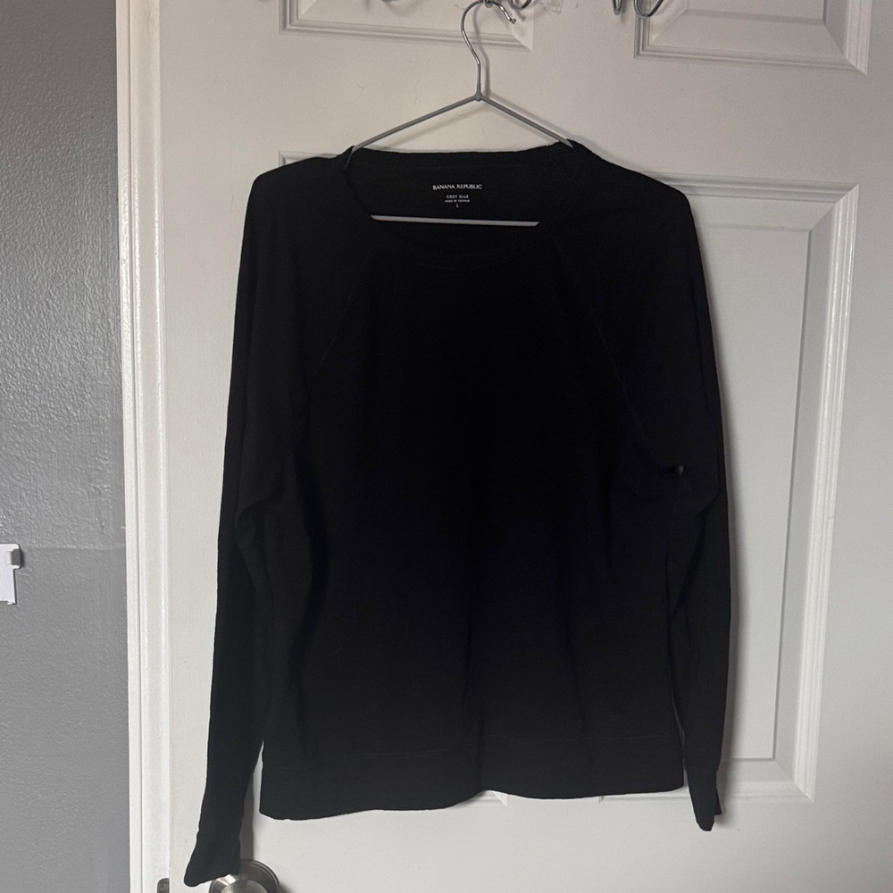 Banana Republic Classic Black Long Sleeve Top